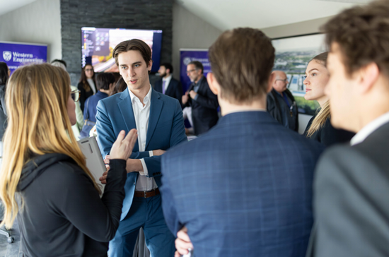 Discussions at capstone showcase